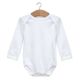 White Organic cotton baby bodysuit with full sleeves
