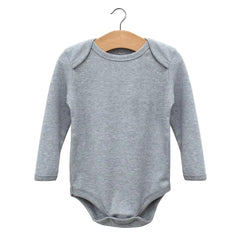 Gray Organic cotton baby bodysuit for newborns and babies aged 0–12 months