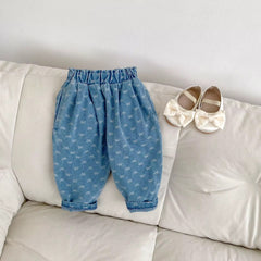 Soft Denim Floral Jeans
