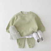 Waffle Knit 2-Piece Casual Set