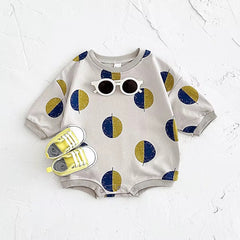 Long Sleeve Romper – Retro Polka Play