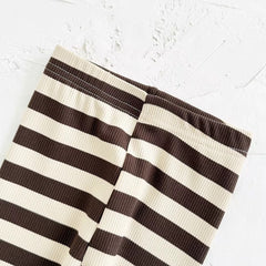 2-Piece Dog Embroidery Pullover & Striped Pants Set