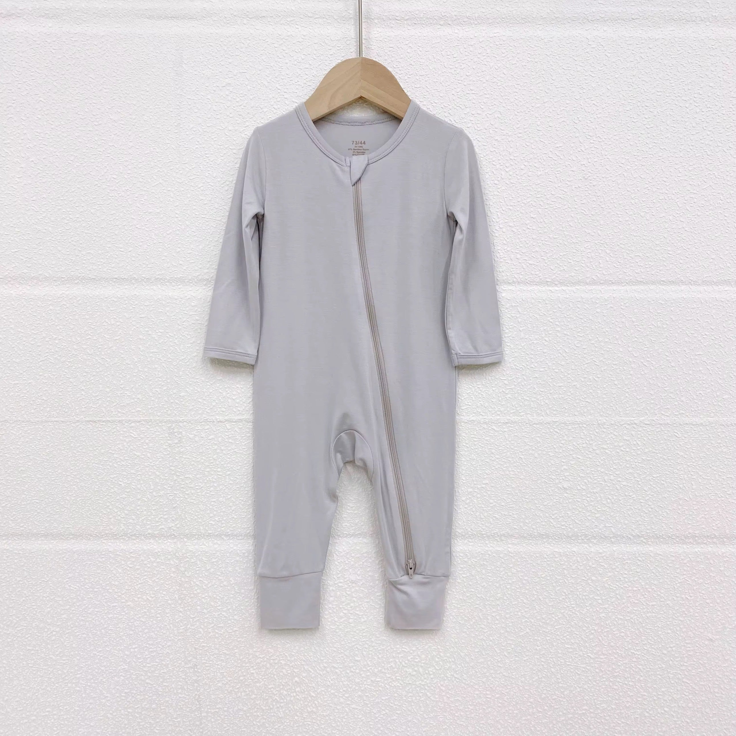 Bamboo zip baby onesie romper – soft and breathable