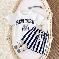Cotton baby 2-piece set t-shirt and shorts summer outfit