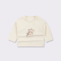 neutral baby top koala design nature tree nz