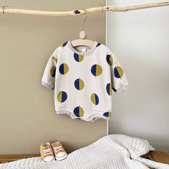 Long Sleeve Romper – Retro Polka Play